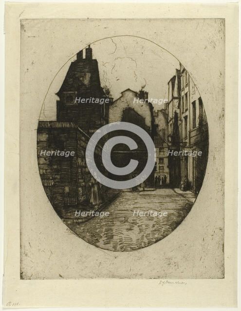 Rue Saint Julien le Pauvre, plate six from the Paris Set, 1904. Creator: David Young Cameron.