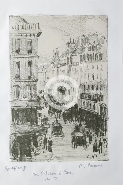 Rue Saint-Lazare, Paris, 1897. Artist: Camille Pissarro.