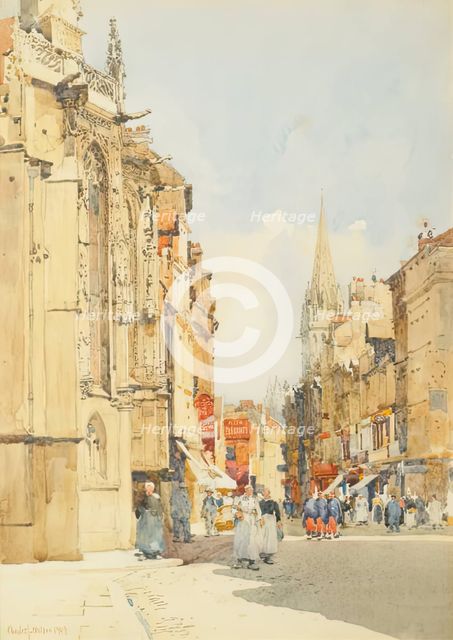 Rue Saint Pierre, Caen, 1908. Creator: Charles John Watson.