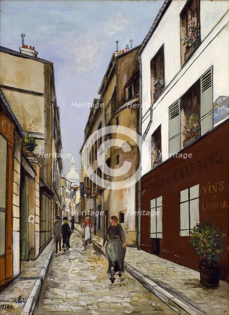 Rue Saint-Rustique à Montmartre, 1926. Creator: Maurice Utrillo.