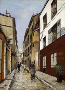 Rue Saint-Rustique à Montmartre, 1926. Creator: Maurice Utrillo