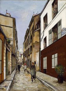 Rue Saint-Rustique à Montmartre, 1926. Creator: Maurice Utrillo