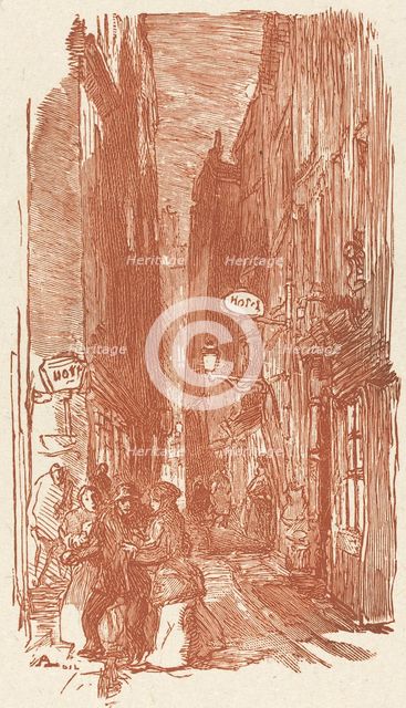 Rue Saint-Severin, published 1901. Creator: Auguste Lepere.