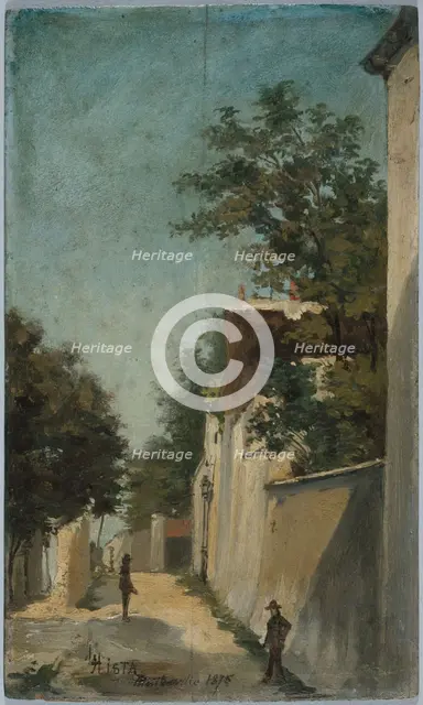 Rue Saint-Vincent in Montmartre, 18th arrondissement, 1875. Creator: Louis Hista.