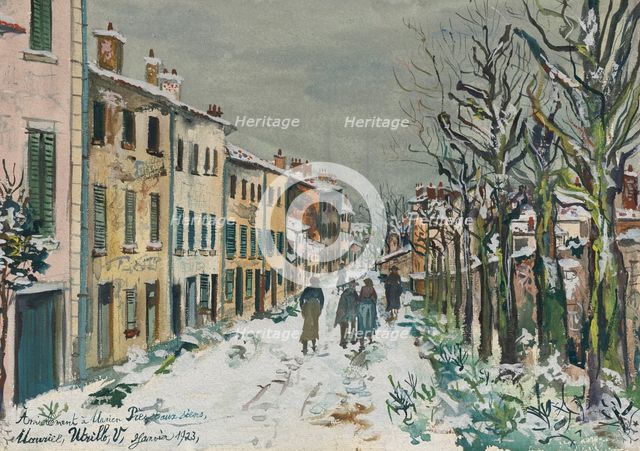 Rue sous la neige, 1923. Creator: Utrillo, Maurice (1883-1955).
