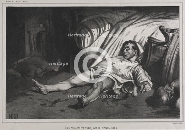 Rue Transnonain, le 15 April, 1834, 1834. Creator: Honoré Daumier (French, 1808-1879).