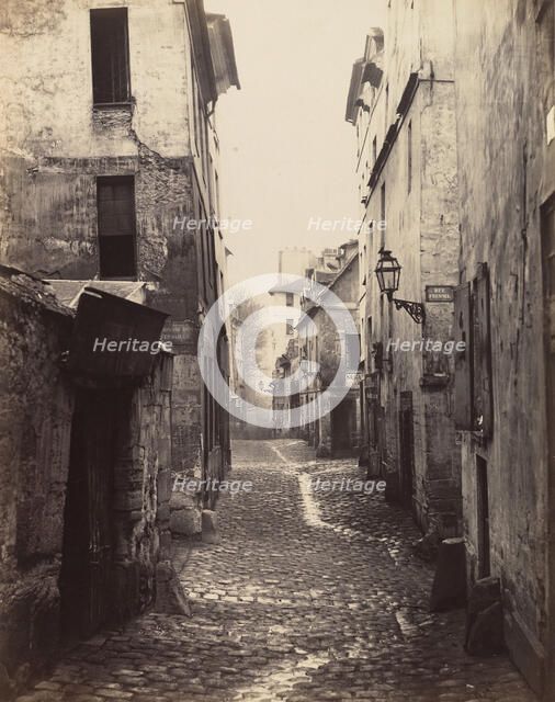 Rue Traversine (from the Rue d'Arras), ca. 1868. Creator: Charles Marville.