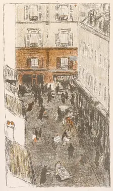Rue vue d'en haut, 1895. Creator: Pierre Bonnard
