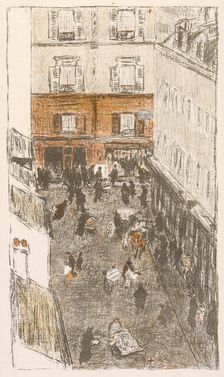 Rue vue d'en haut, 1895. Creator: Pierre Bonnard