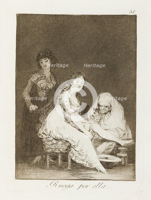 Ruega por ella.; Los Caprichos, pl.31, 1799. Creator: Francisco Goya.