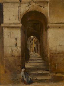 Ruelle à Rome, between 1859 and 1864. Creator: Jean Jacques Henner