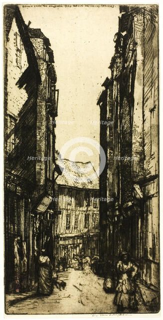 Ruelle des Halles, Vannes, Brittany, 1906. Creator: Donald Shaw MacLaughlan.
