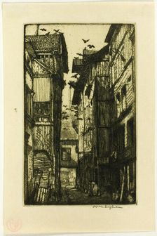 Ruelle des Pigeons, Rouen, 1903. Creator: Donald Shaw MacLaughlan