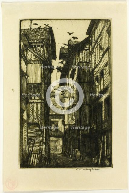 Ruelle des Pigeons, Rouen, 1903. Creator: Donald Shaw MacLaughlan.