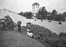 'Rufisque. La manutention des arachides; L'Ouest Africain 1914. Creator: Unknown