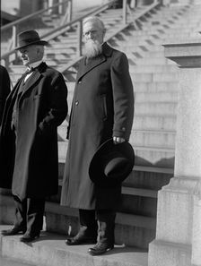 Rufus Hardy and James Harvey Davis, Cyclone Davis Reps. from Texas, 1916. Creator: Harris & Ewing