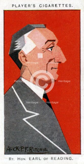 Rufus Isaacs, 1st Marquess of Reading, Lord Chief Justice and diplomat, 1926.Artist: Alick P F Ritchie