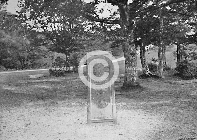 'Rufus Stone, New Forest', c1896. Artist: Poulton & Co.