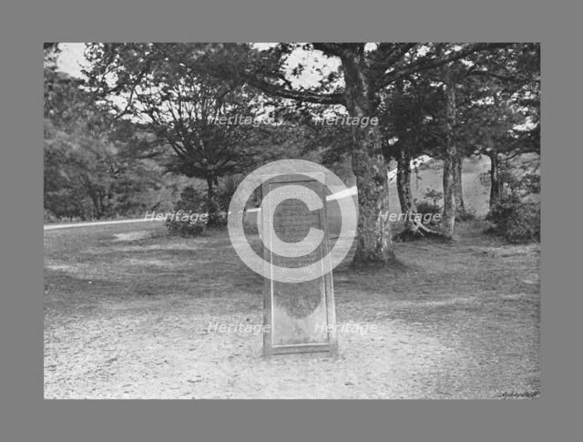 Rufus Stone, New Forest Hants, c1900. Artist: Poulton & Co.