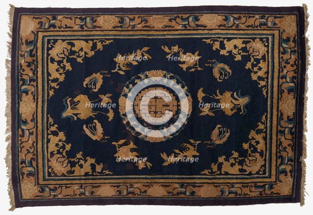Rug, oblong, Qing dynasty, 1662-1722. Creator: Unknown.