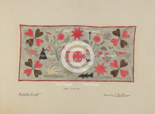 Rug or Wall Hanging, c. 1937. Creator: Isabelle De Strange.