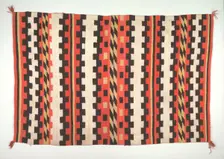 Rug (banded pound blanket style), c. 1895-1910. Creator: Unknown