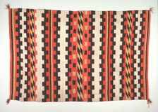 Rug (banded pound blanket style), c. 1895-1910. Creator: Unknown