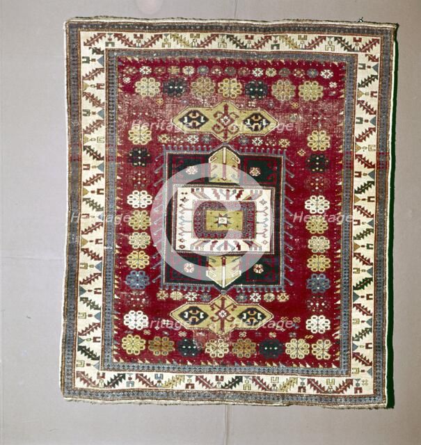 Rug with Pattern of terraced garden from the Caucasus, 18th century.   Artist: Unknown.