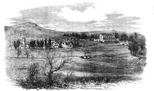 Rugeley - sketched from the Railway, 1856. Creator: Unknown