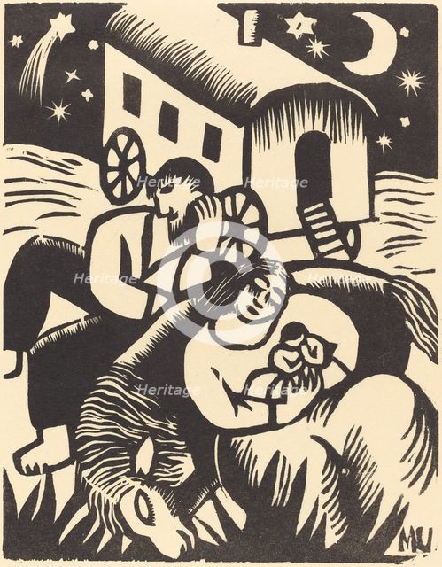 Ruhende Zigeuner, 1918. Creator: Maria Uhden.