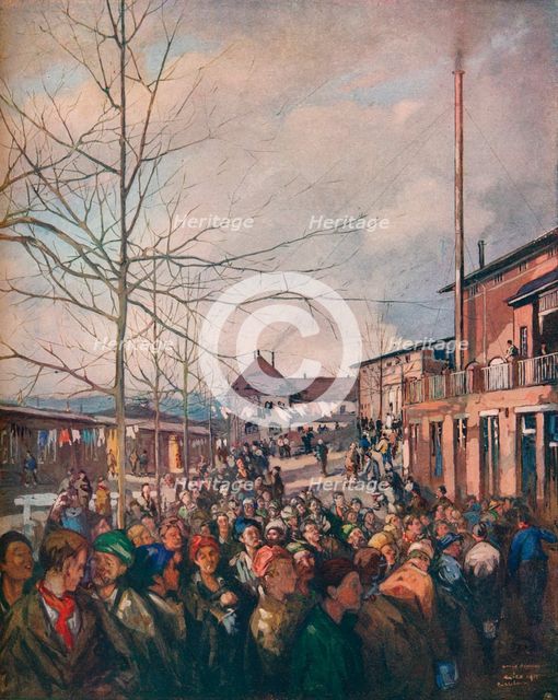 'Ruhleben Prison Camp, Christmas Dinner', 1917. Artist: Nicolaas Wilhelm Jungmann.