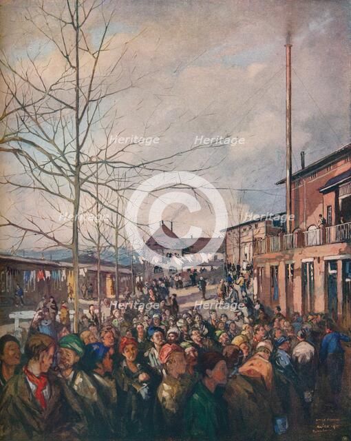 'Ruhleben Prison Camp, Christmas Dinner', 1917. Artist: Nicolaas Wilhelm Jungmann.