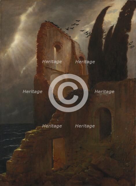 Ruin by the Sea, 1881. Creator: Arnold Böcklin (Swiss, 1827-1901).