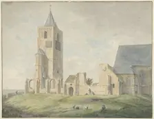Ruin of the Church in Warmond, 1797. Creator: Franciscus Andreas Milatz
