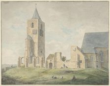 Ruin of the Church in Warmond, 1797. Creator: Franciscus Andreas Milatz