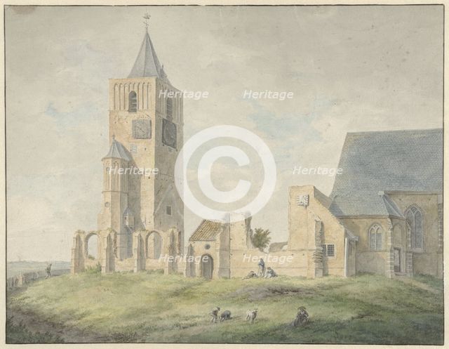Ruin of the Church in Warmond, 1797. Creator: Franciscus Andreas Milatz.