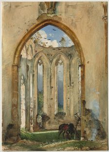 Ruin of a Church, 1849. Creator: Rudolf von Alt (Austrian, 1812-1905)