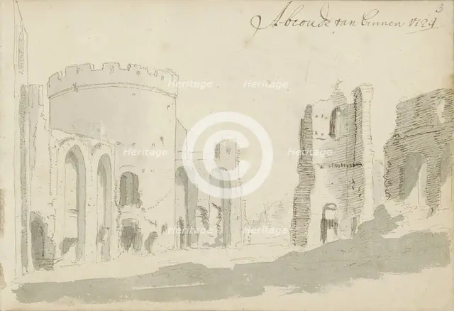 Ruin of castle Abcoude, 1724. Creator: Abraham Meyling.