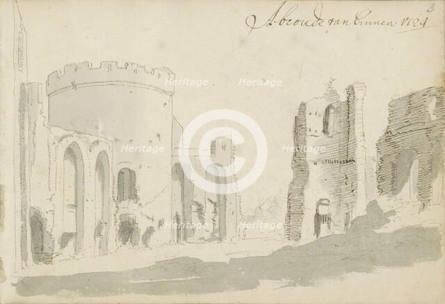 Ruin of castle Abcoude, 1724. Creator: Abraham Meyling.