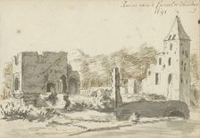 Ruin of Heusden Castle in Heusden, 1691. Creator: Abraham Meyling