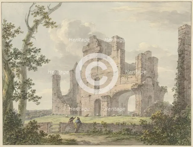 Ruin of Rijnsburg Abbey, 1754-1820. Creator: Hermanus Numan.