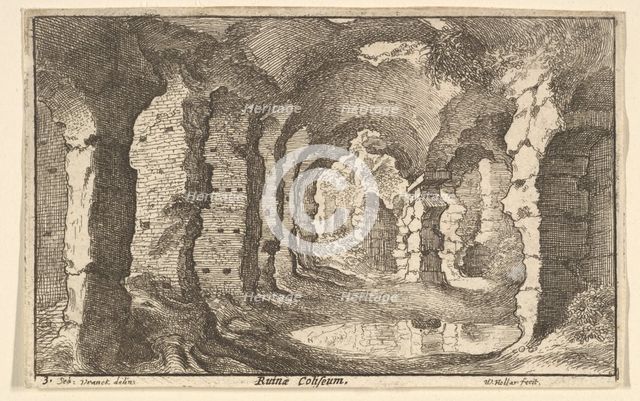 Ruinae Coliseum, ca. 1650. Creator: Wenceslaus Hollar.