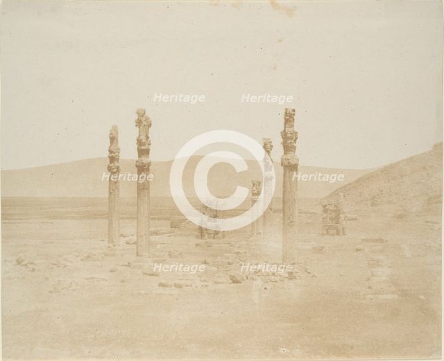 Ruine sulla prima terrazza, Persepolis, 1858. Creator: Luigi Pesce.