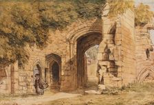 Ruined Archway, Kenilworth Priory, 1820-40. Creator: David Cox the Elder