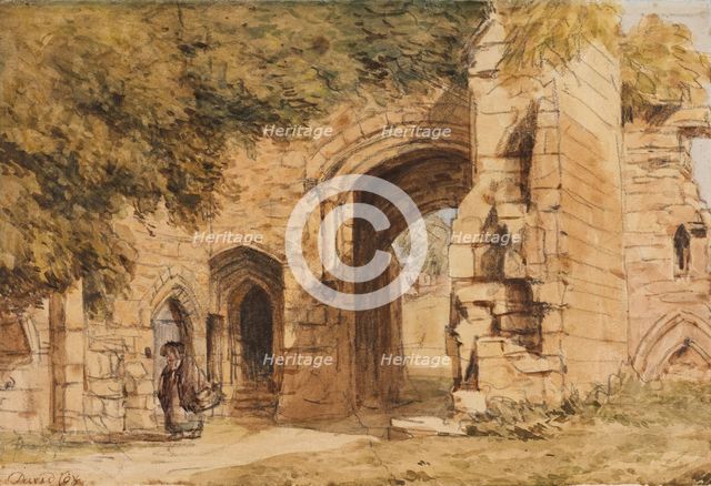 Ruined Archway, Kenilworth Priory, 1820-40. Creator: David Cox the Elder.