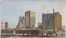 Ruined building, Commercial Road, Stepney, London, 1820. Artist: Robert Blemmell Schnebbelie