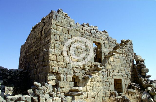Ruined building, Umm el-Jimal, Jordan.  Creator: Vivienne Sharp.