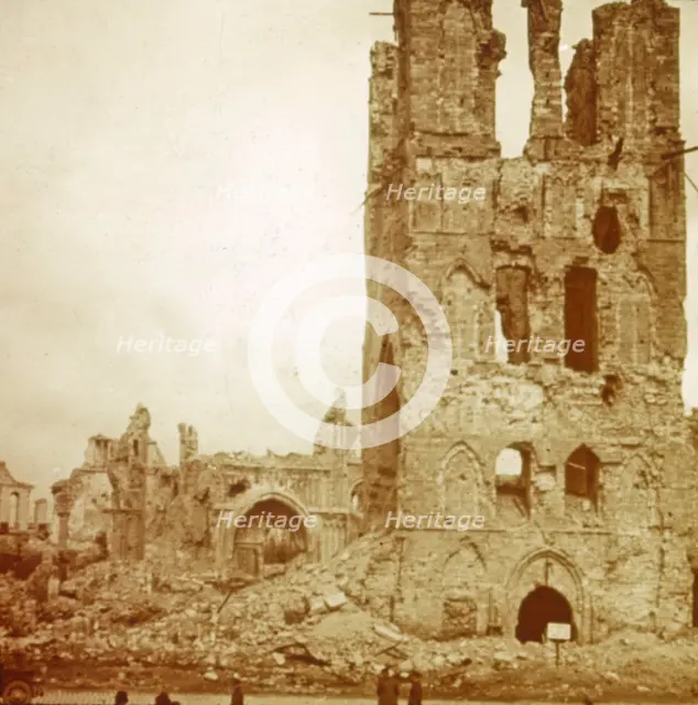 Ruined cathedral, Ypres, Flanders, Belgium, c1914-c1918. Artist: Unknown.