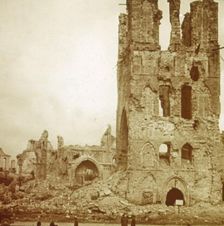Ruined cathedral, Ypres, Flanders, Belgium, c1914-c1918