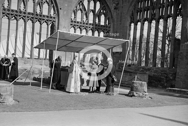 Ruined Cathedral Church of St Michael, Bailey Lane, Coventry, 23/03/1956. Creator: John Laing plc.